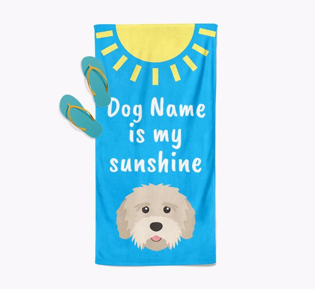 Personalised Pool Towel '{dogsName} is my Sunshine'